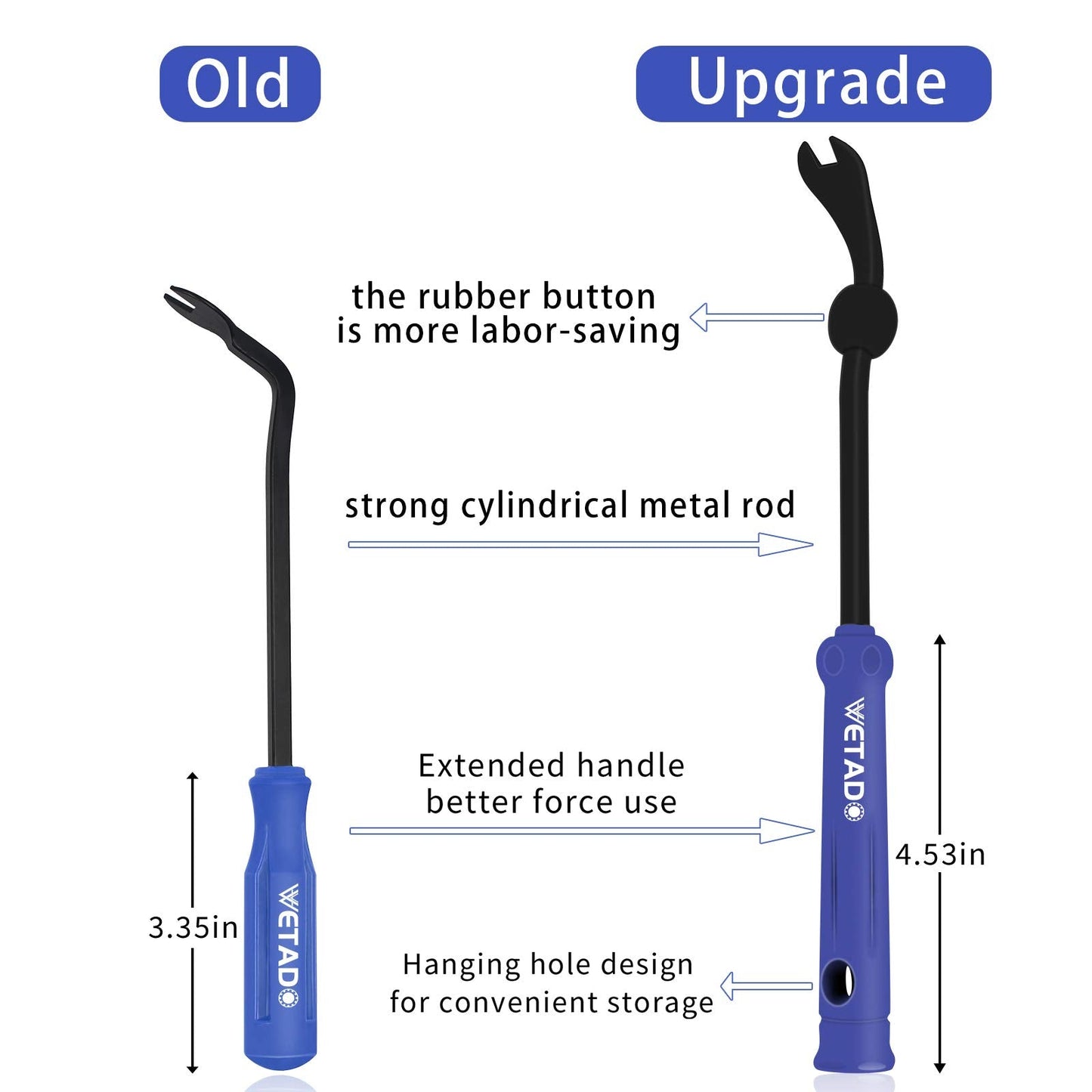 Wetado Trim Removal Tool, Car Upholstery Repair Kit, Car Door Audio Panel Trim Removal Set, Fastener Terminal Remover Tool Set Clips Pry Kit Auto Clip Pliers (8PCS Red)