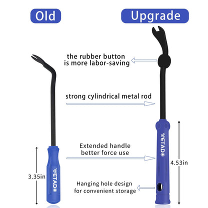 Wetado Trim Removal Tool, Car Upholstery Repair Kit, Car Door Audio Panel Trim Removal Set, Fastener Terminal Remover Tool Set Clips Pry Kit Auto Clip Pliers (8PCS Red)