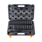 VEVOR 91-Piece 1/2" Drive Impact Socket Set, SAE (5/16" to 1-1/4") & Metric (8 to 32 mm), CR-V, Deep & Shallow, 6 Point, Ratchet Handle, Universal Joint, Adapters, Extension Bars (3, 5, 10 in)