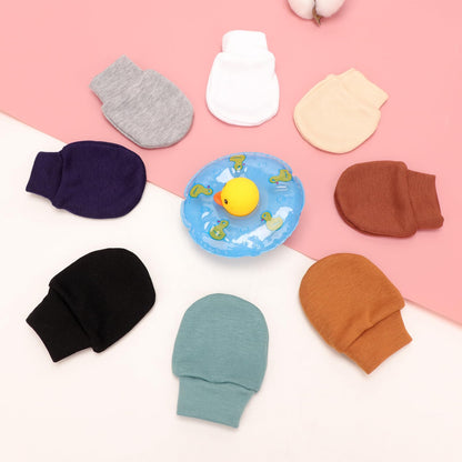 BQUBO Baby Fäustlinge Kratzschutz Handschuhe aus Baumwolle mit elastischem Bündchen Hypoallergen für Neugeborene und Babys von 0-6 Monaten Jungen und Mädchen