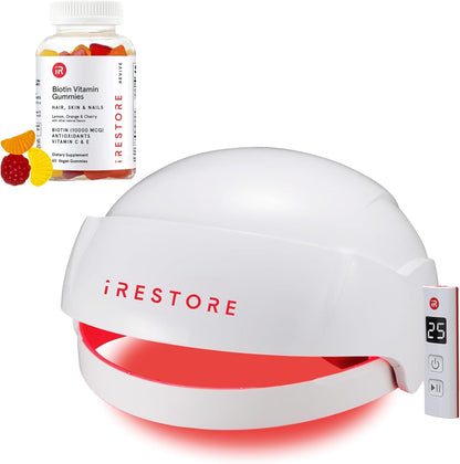iRestore Stronger Strands Bundle: Biotin Gummies + Essential Hair Device