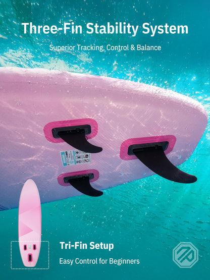 Niphean Inflatable Stand Up Paddle Board with SUP Accessories, Anti-Slip EVA Deck, 10’6’’ Inflatable Paddle Boards for Adults & Youth of All Skill Levels