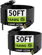 50FT-2pcsBlack16AWG