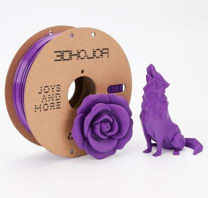 3DHoJor PLA+ Filament 1.75mm, 3D-Drucker-Filament PLA Plus, Kartonspule 3D-Druck-Filament, Maßgenauigkeit +/- 0.03 mm, Lila, 1kg