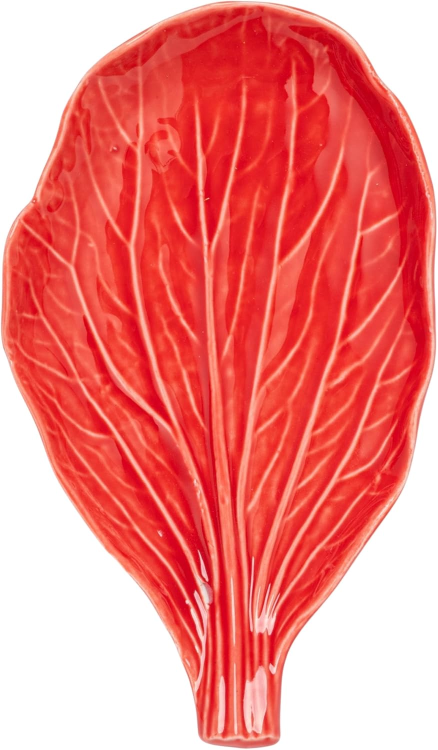 Creative Co-Op 2-Piece Stoneware Cabbage Shaped Plates, Red and Pink