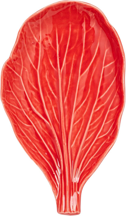 Creative Co-Op 2-Piece Stoneware Cabbage Shaped Plates, Red and Pink