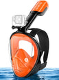 Greatever Full Face Snorkel Mask, Snorkeling Gear for Adults with Latest Dry Top Breathing System and Detachable Camera Mount, Foldable Snorkel Mask Adult, Snorkels Anti-Fog & Anti-Leak
