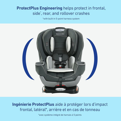 Graco Extend2Fit Kindersitz, 2-in-1 vorwärts- und rückwärtsgerichteter Babysitz, 1,8-30 kg (4-65 lb), Carter