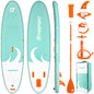 FBSPORT 11' Premium Stand Up Paddle Board, Yoga Board with SUP Accessories & Carry Bag | Wide Stance, Surf Control, Non-Slip Deck, Leash, Paddle and Pump for Youth & Adult