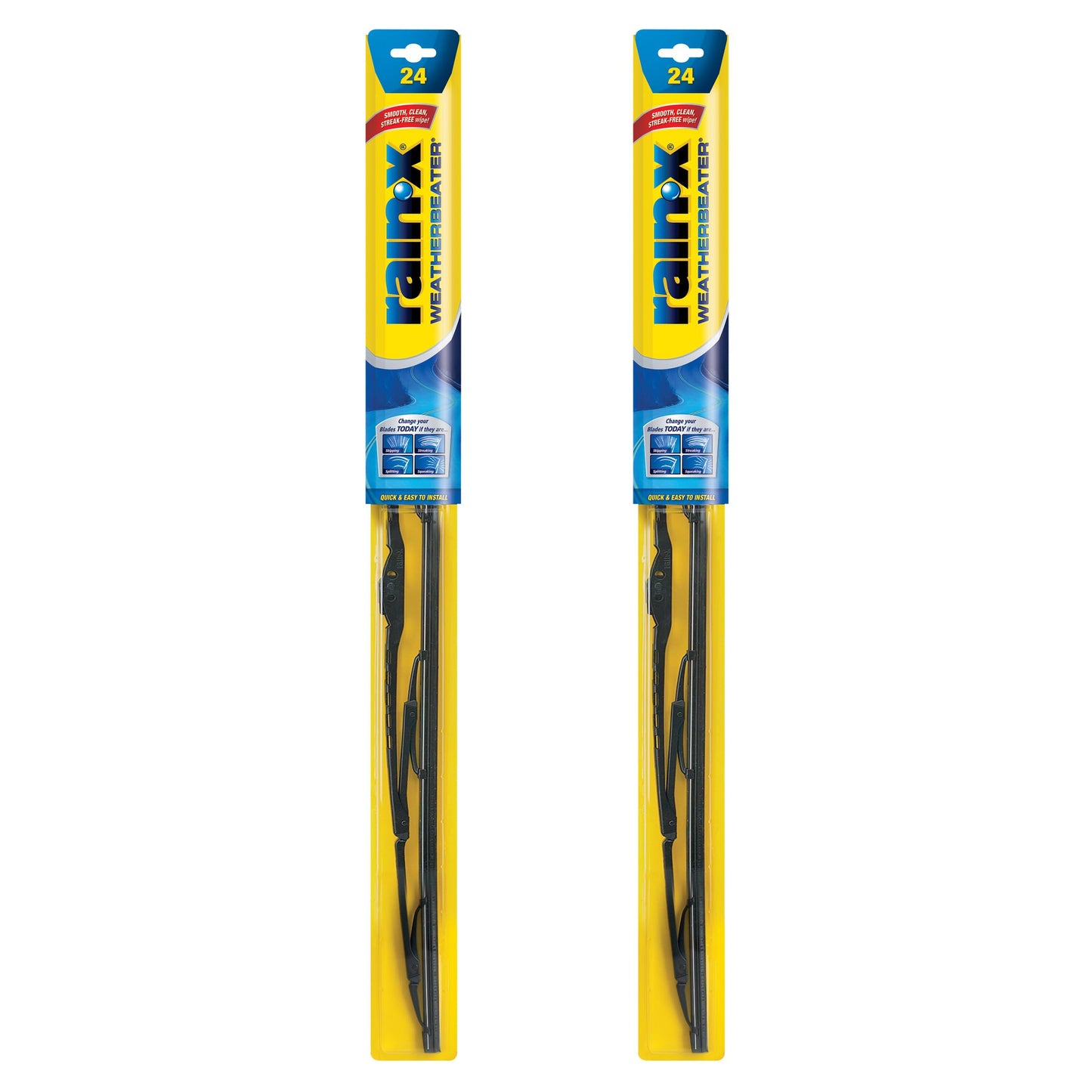 Rain-X 820149 WeatherBeater Wiper Blades, 22" Windshield Wipers (Pack of 2), Automotive Replacement Windshield Wiper Blades That Meet Or Exceed OEM Quality And Durability