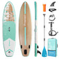 FBSPORT 11' Premium Stand Up Paddle Board, Yoga Board with SUP Accessories & Carry Bag | Wide Stance, Surf Control, Non-Slip Deck, Leash, Paddle and Pump for Youth & Adult