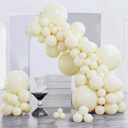 PartyWoo White Balloons 140 pcs Different Sizes of 18 12 10 5 Inch White Balloons Arch Kit Garland for Wedding Baby Shower Birthday Bridal Shower Graduation Engagement Party Decorations White-Y13