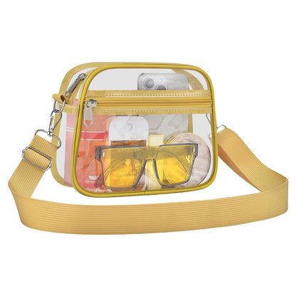Clear Bag for Stadium Events Clear Sports Fan Handbags Purses with Adjustbale Strap for Concerts Festivals Game Day