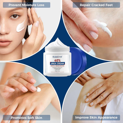 OUKEYA Urea Cream 40 Percent,Foot & Hand Cream for Dry Cracked,Urea Lotion for Feet Maximum Strength