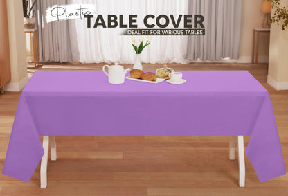Utopia Kitchen Einweg-Tischdecke aus Kunststoff (12er Pack – 137x274 cm) Weiß Rechteckige Tischdecke Wasserdicht Schmutzabweisend Party-Tischdecke