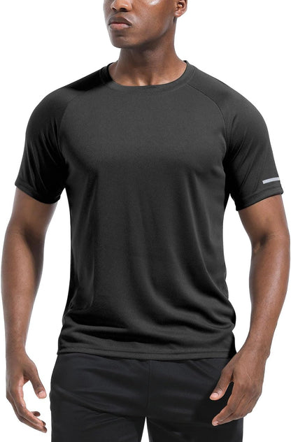 Boyzn 1er, 3er, 5er oder 7er Pack Herren-Trainings-Laufshirts, Dry Fit feuchtigkeitsableitendes T-Shirt, Gym Sport Kurzarm-T-Shirts