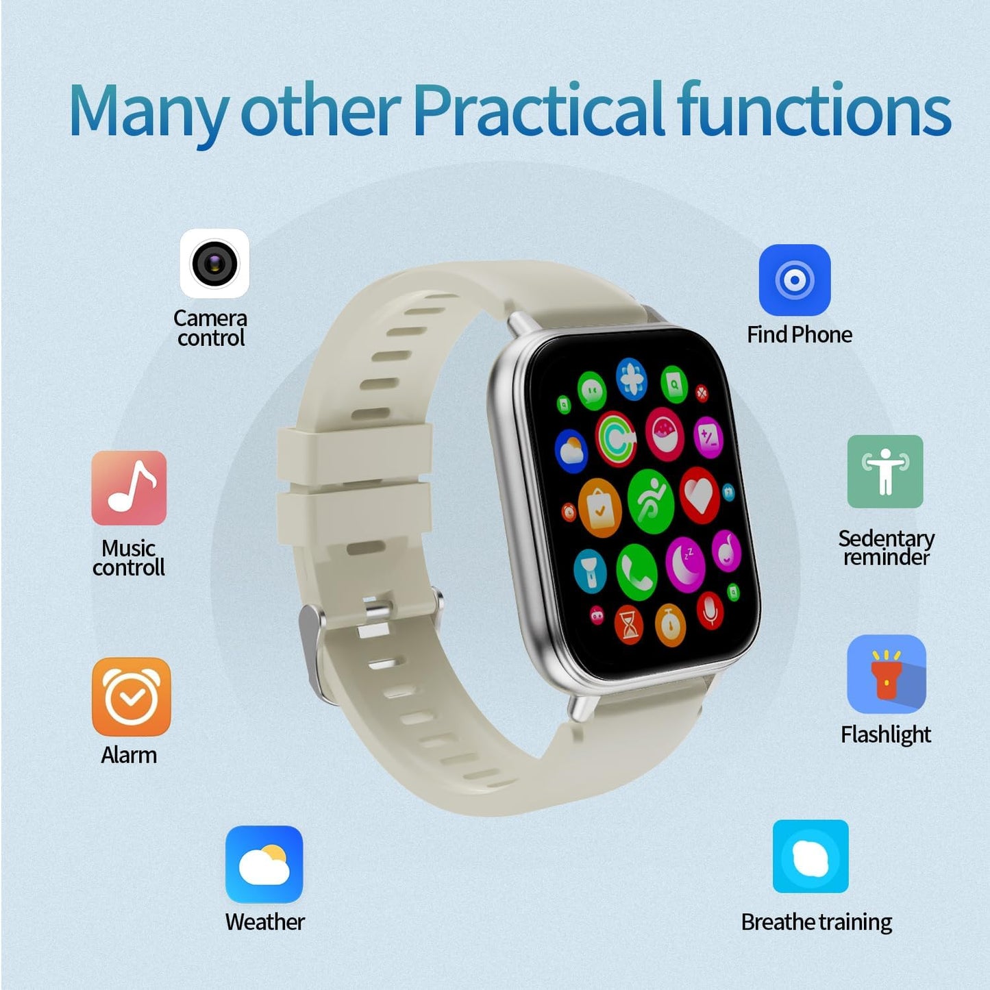 Smartwatch für Herren Damen, für Android und iPhone, 1,83" HD Touchscreen Smartwatch mit Anruf-/Wählfunktion, 112+ Sportmodi IP68 Fitness Tracker, Fitnessuhr mit Schlaf-/Schritt-/Aktivitäts-/Herzfrequenzüberwachung