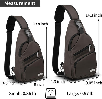 AMJ Sling Bag für Wandern und Outdoor, Umhängetasche, Reise-Brusttasche Daypack für Damen & Herren