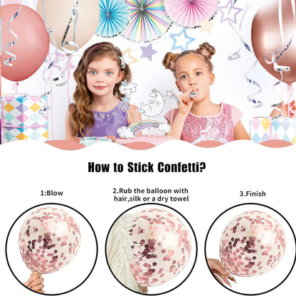 Blush Pink Ballons Girlande Bogen Kit, 144 Stücke Retro Rosa Roségold Sand Weiß Konfetti Ballons für Brautparty Valentinstag Hochzeit Verlobung Geburtstag Party Dekorationen……