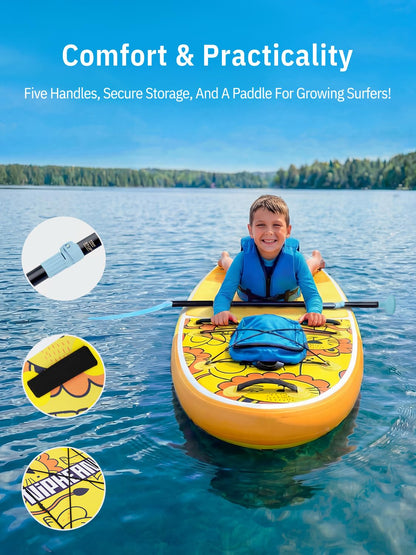 Niphean（Ultra-Light） Inflatable Paddle Board with StabilTrac Fin and Durable SUP Accessories, 10' Stand Up Paddle Boards for Adults & Youth, Versatile Yoga Paddle Board, Gift Ideas
