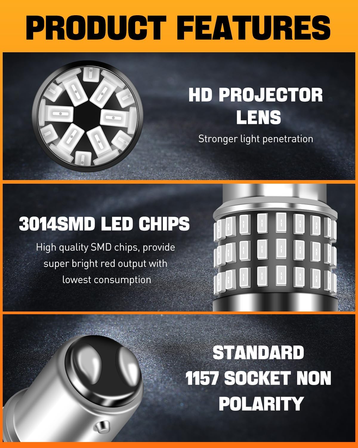 LUYED 3157 LED-Birnen Rückfahrlicht Xenon-Weiß 1800 Lumen Super Hell 78 SMD 3056 3156 3057 4157 LED-Birnen, Verwendet für Rückfahrlichter, Bremslichter, Rücklichter, Blinker, 2er-Pack