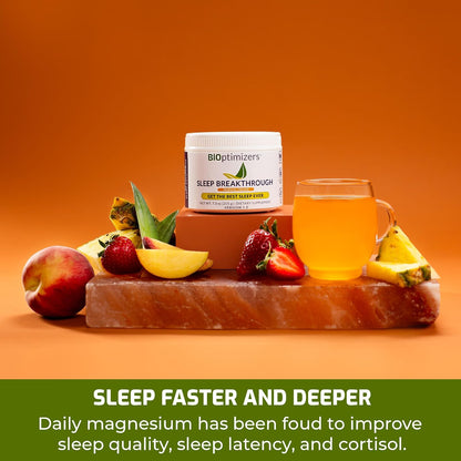 BIOptimizers Sleep Breakthrough Powder – Tropical Dreams & Blueberry Bundle – Natural Sleep Support Supplement – 405g Total