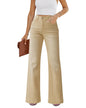 GRAPENT Womens Flare Jeans High Waisted Wide Leg Baggy Jean for Women Stretch Denim Pants