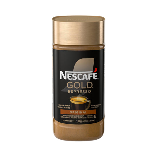 NESCAFE Gold Espresso Instant Coffee, 200g/7.1 oz., {Imported from Canada}