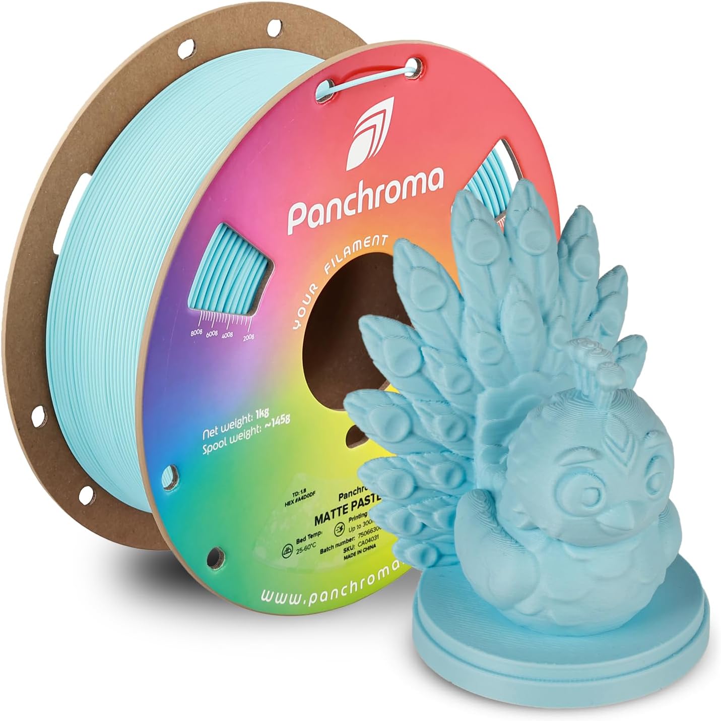 1kg - Matte123 - 1.75mm Matte Pastel Ice (Hex Code: #A4d0df)