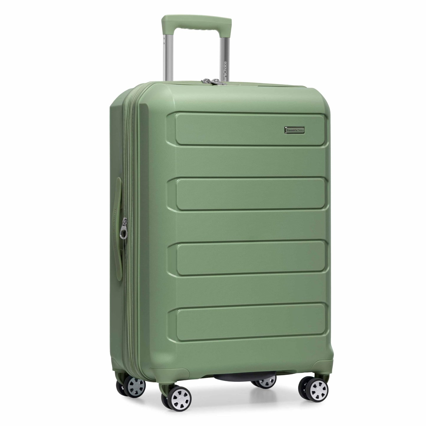 Traveler's Choice Pagosa Hardshell Expandable Luggage with Spinner Wheels, Slate Blue, 3-Piece Set (22/27/30)