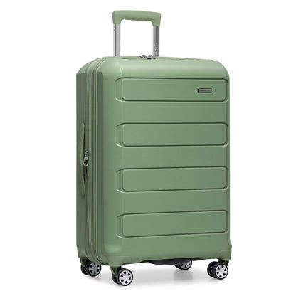 Traveler's Choice Pagosa Hardshell Expandable Luggage with Spinner Wheels, Slate Blue, 3-Piece Set (22/27/30)
