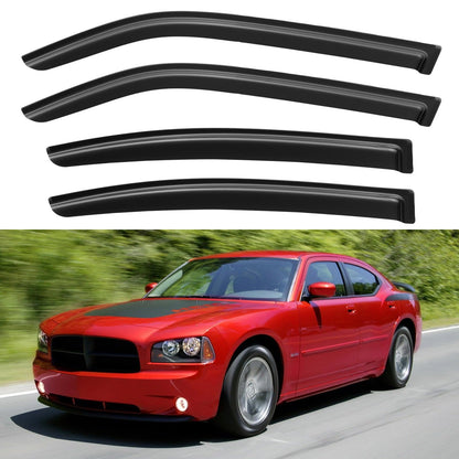 Window Visors Rain Guards for 2015-2026 Ford F150 SuperCrew & 2017-2026 F-150 Raptor F250 F350 F450 F550 Super Duty Crew Cab, Out-Channel Window Vent Deflectors Visors Shades Protectors
