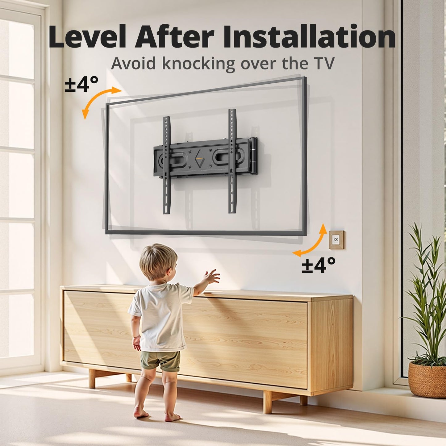 IWORKBOARD 55 65 75 85 inch Tilting TV Wall Mount for 32-90 '' TVs, Low Profile TV Mount Bracket, Safe Lock & Quick Release, Max VESA 600x400mm, 24 inch Studs,132 lbs, Fit Most 55+ 75+ 85+ 86 TVs