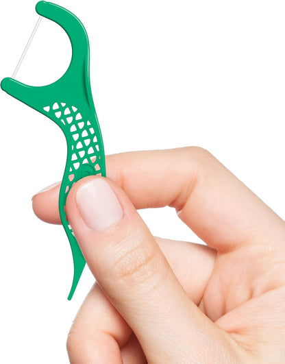 GUM Advanced Care Flosser Picks, angereichert mit Vitamin E & Fluorid, frischer Minzgeschmack, blau, 150 Flosser (1 Beutel)