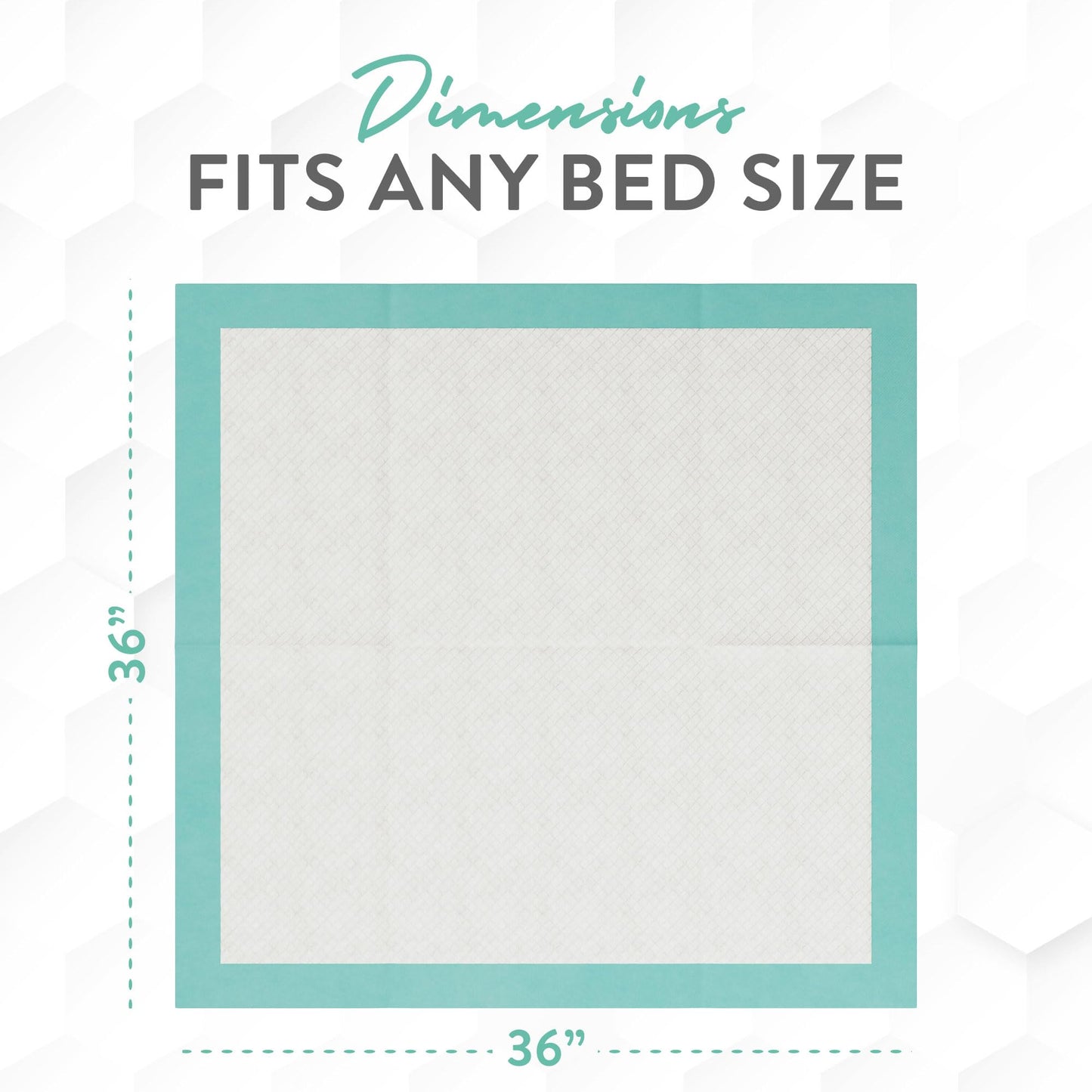 Inspire Super Absorbent Disposable Bed Pads for Chronic Incontinence Ultra Thick and Absorbent Bed Pads Disposable Adult | Pee Pads for Adults (36" X 36" Pack of 50) XX Large