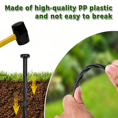 2-Inch x 100 FT Landscape Edging Border with 150 Stakes, Plastic Edging for Landscaping Garden Edging Border, Flexible Landscaping Edging for Garden Flower Beds Yard Lawn Pathway Paver (Black)