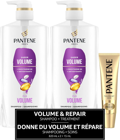 Pantene Sheer Volume 72 HR Fülle Shampoo, 355 ml