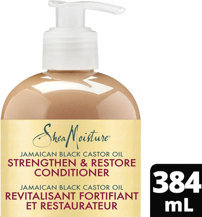 SheaMoisture Jamaican Black Castor Oil Stärke & Aufbau für strapaziertes oder chemisch behandeltes Haar Leave-In Conditioner tierversuchsfreie Haarpflege 340ml