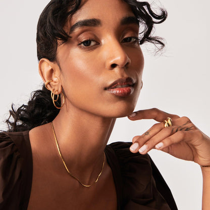 Große Gold Creolen für Frauen, Hypoallergene Dünne Gold Creolen, Sterling Silber Creolen für Damen, Extra Große, Mittelgroße, Große Creolen