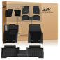 3W Floor Mats for Toyota Tacoma 2024 2025 2026 Double Cab Auto Tran(Not Fit Hybrid & XtraCab), TPE All Weather Custom Fit Floor Liner for Tacoma TRD/SR/SR5/limited Car Liners.