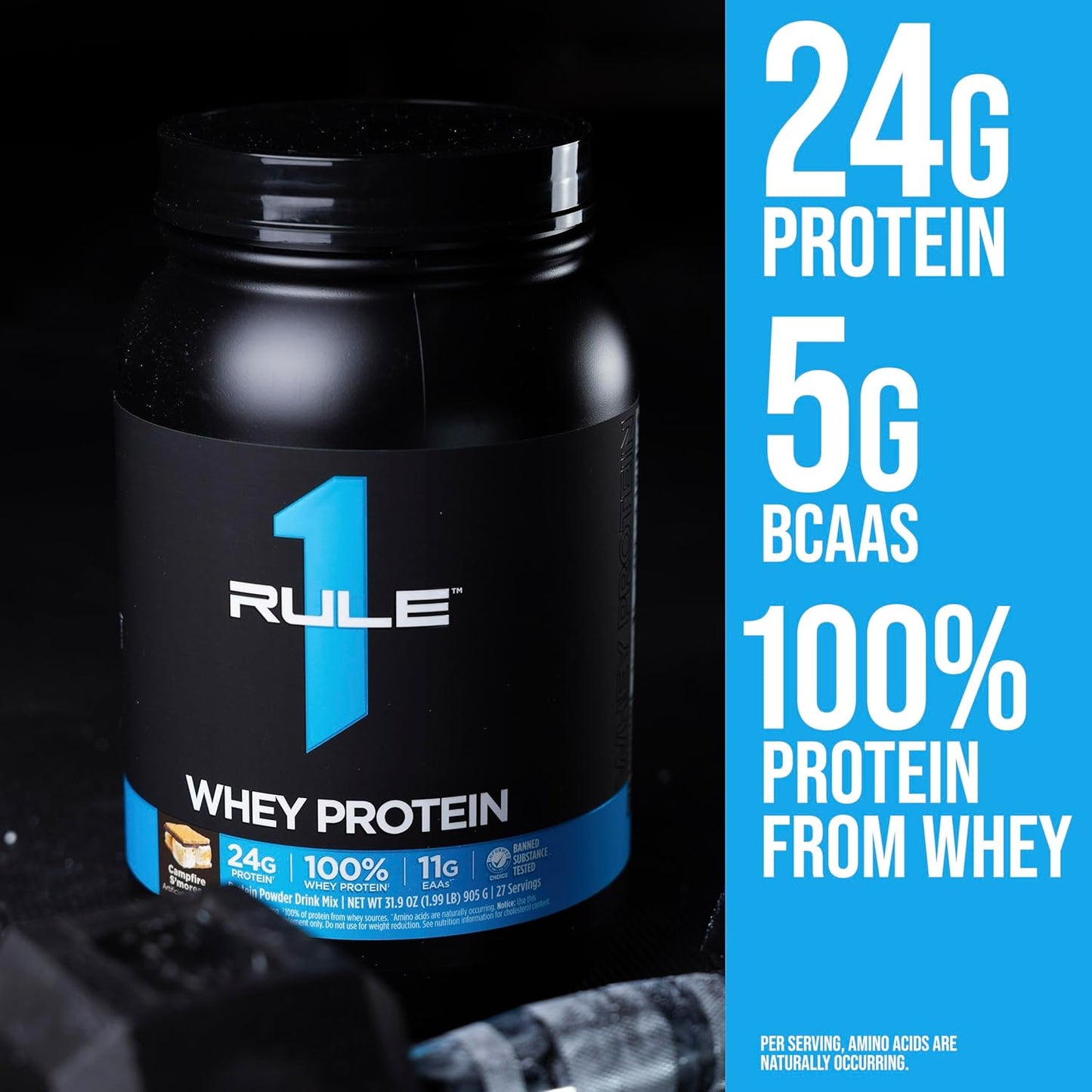 Rule1 R1 Whey Blend 68 Servings, Frozen Banana,, Frozen Banana 2.5 kilograms