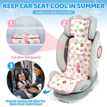 Orzbow Car Seat Cooling Pad with Insulated Bag, Carseat Cooler Pad for Babies Toddler Kids Infant, Portable Baby Cooling Pad for Hot Summer to Keep Comfortable, Blue