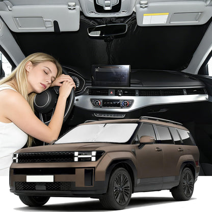 for Toyota Tacoma 2016-2023 2024 2025 2026 Sun Shade Sunshade Windshield Cover - 4 Layers Front Window Shade Custom Fit Tacoma 2Dr 4Dr Pickup Sun Visor 240T Shade Blocks UV Rays Car Accessories