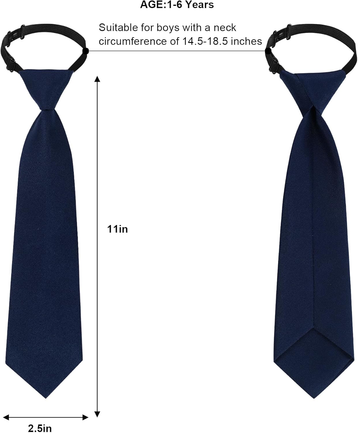 Sucrain 1 Stück Jungen Krawatte Vorgespunden Verstellbares Halsband Krawatte für Hochzeit Abschlussfeier Schuluniformen