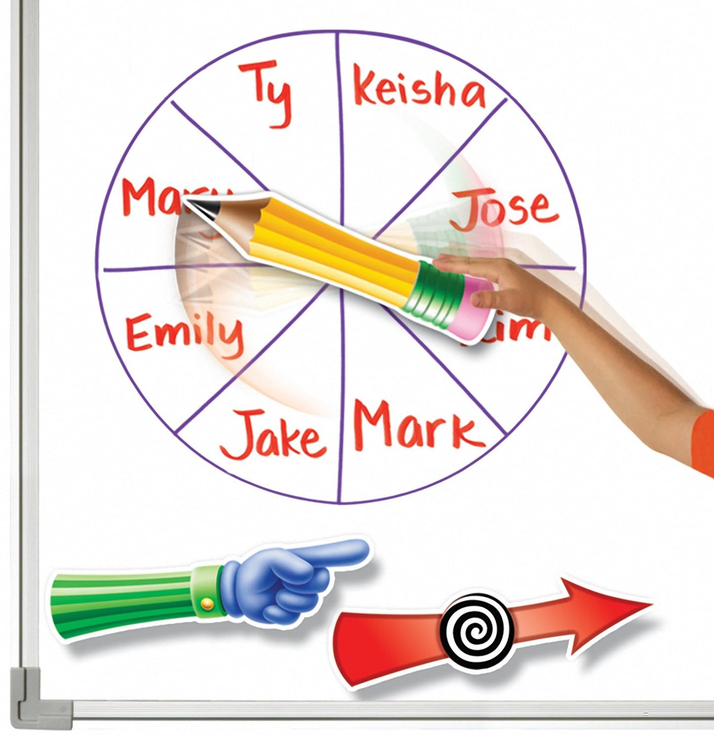 Educational Insights SpinZone Magnetische Whiteboard-Drehscheiben - Spiel-Drehscheiben für den Unterricht, DIY-Glücksrad, Klassenzimmer-Zubehör für trocken abwischbare Tafeln oder magnetische Drehscheiben, Must-haves für Lehrer