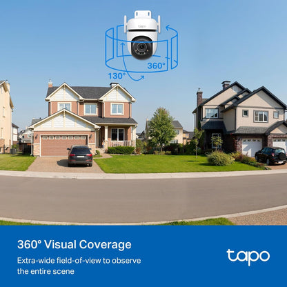 Tapo 1080P Outdoor Wired Pan/Tilt Security Wi-Fi Camera, 360° View, Motion Tracking, Works with Alexa & Google Home, Night Vision, Free AI Detection, Cloud & SD Card Storage(up to 512GB), Tapo C500…