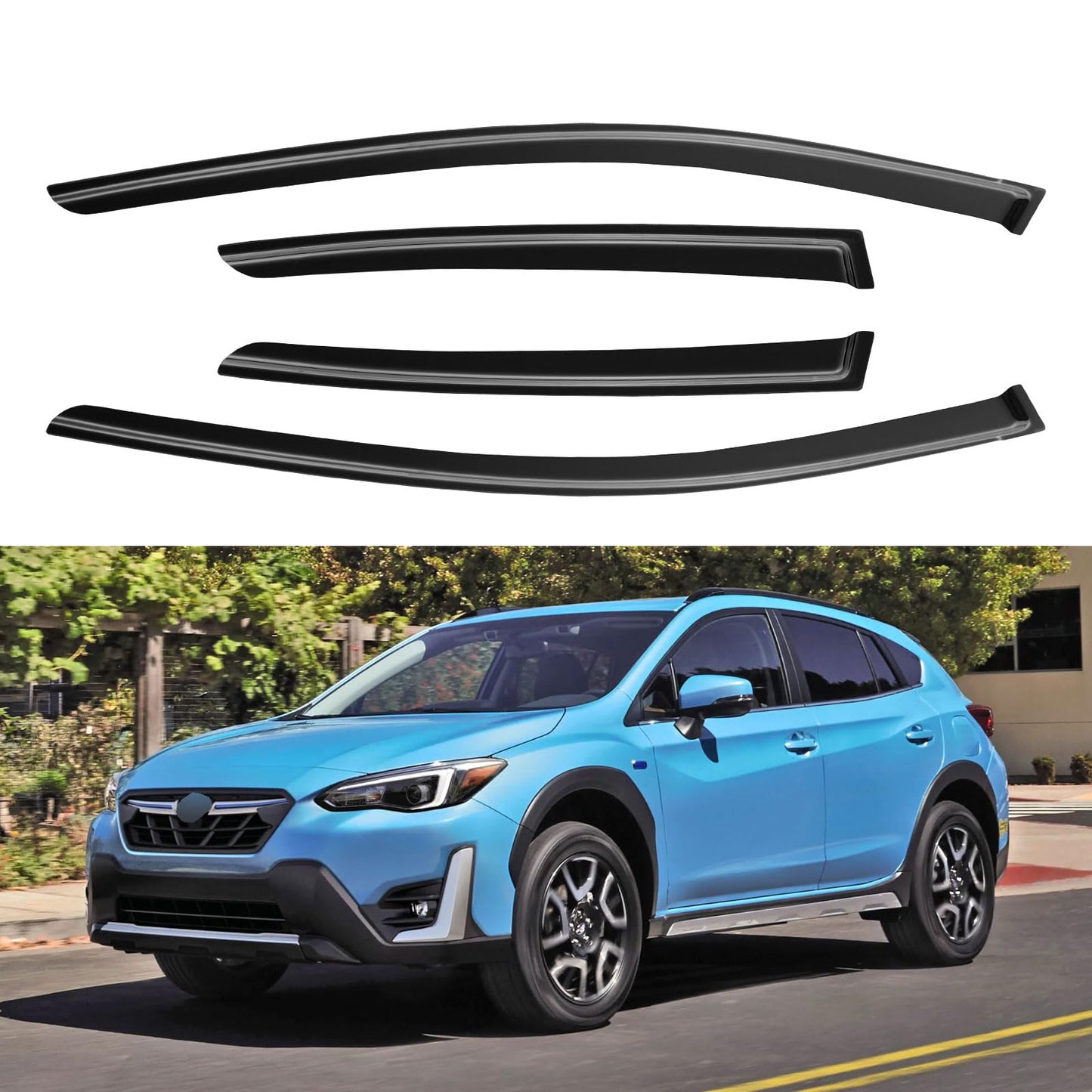Window Visors Rain Guards for 2015-2026 Ford F150 SuperCrew & 2017-2026 F-150 Raptor F250 F350 F450 F550 Super Duty Crew Cab, Out-Channel Window Vent Deflectors Visors Shades Protectors