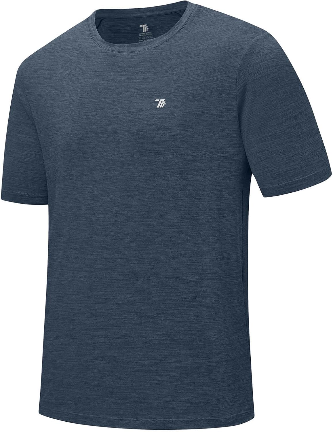 Rdruko Herren Kurzarm Trainingsshirts – Trockene Passform – Feuchtigkeitstransportierend – Für Laufen, Fitnessstudio, aktiven Sport