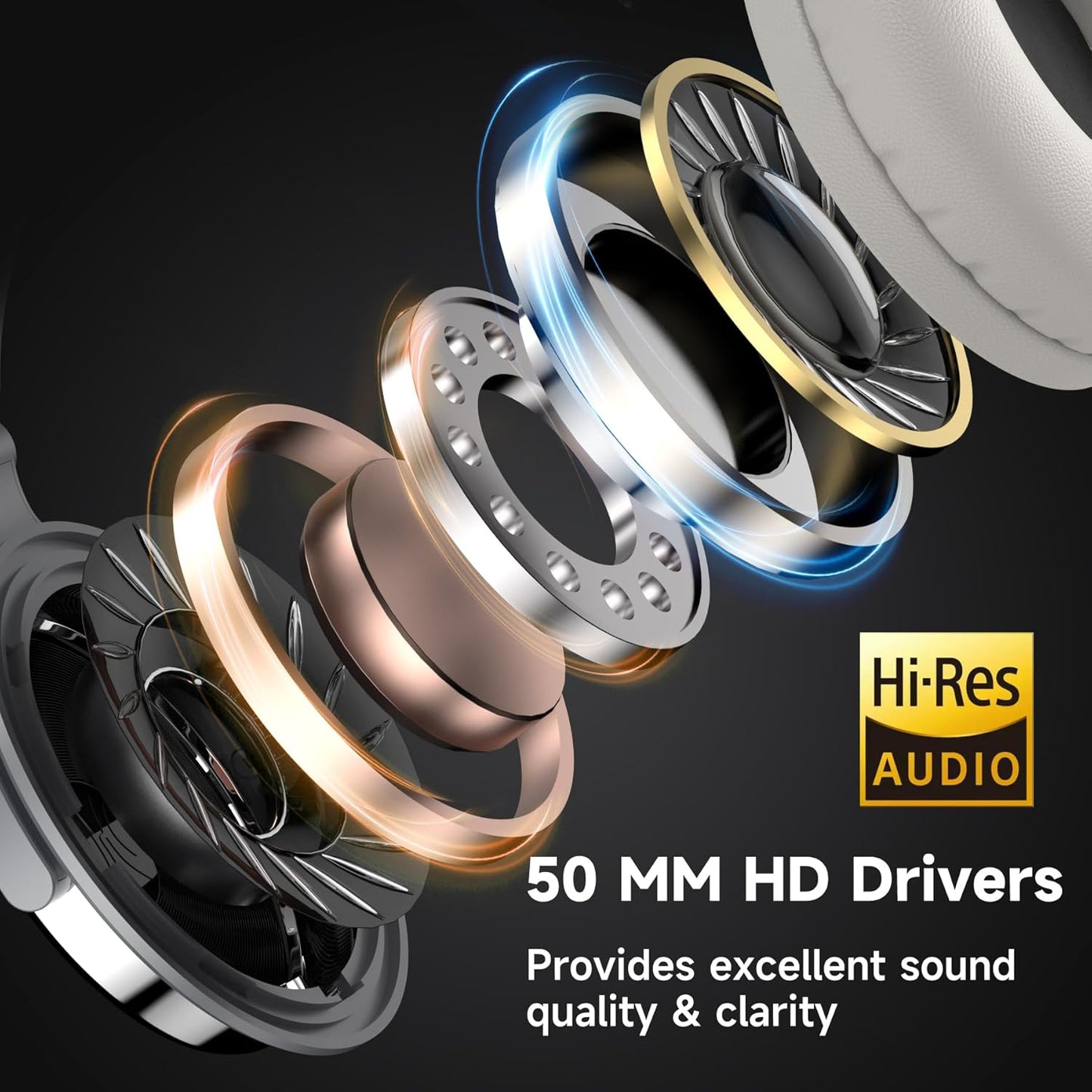OneOdio Pro-10 Over-Ear Kabelkopfhörer für Schule Studio-Monitor & Mixing DJ Stereo-Headsets, 50mm Neodym-Treiber, Inline-Mikrofon, 3,5mm/6,35mm Klinke für Verstärker Computer Aufnahme Telefon Klavier Gitarre