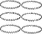 6 PCS 90s Tattoo Stretch Jewelry Girls Chokers Elastic Necklace Kit Stretchy Gothick Vintage Choker Jewelry for 90s or 2000s Themed Parties (Black)
